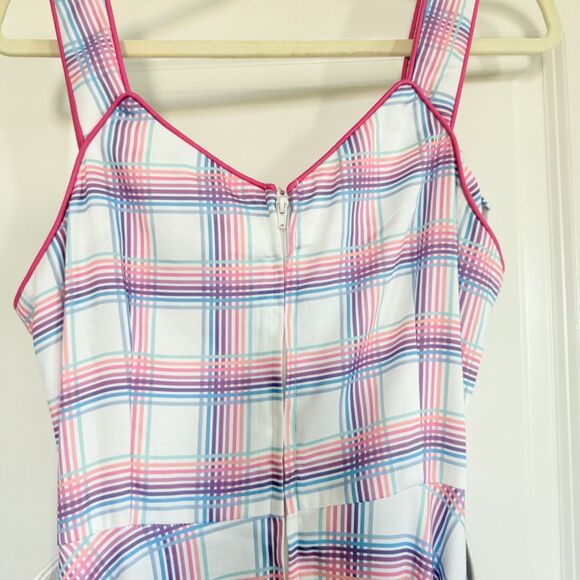 VOODOO VIXEN Vita Rainbow Tartan Fit & Flare Retro Dress XXL - Picture 10 of 15